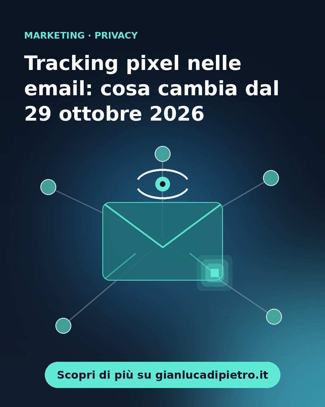 Tracking pixel nelle email: cosa cambia dal 29 ottobre 2026