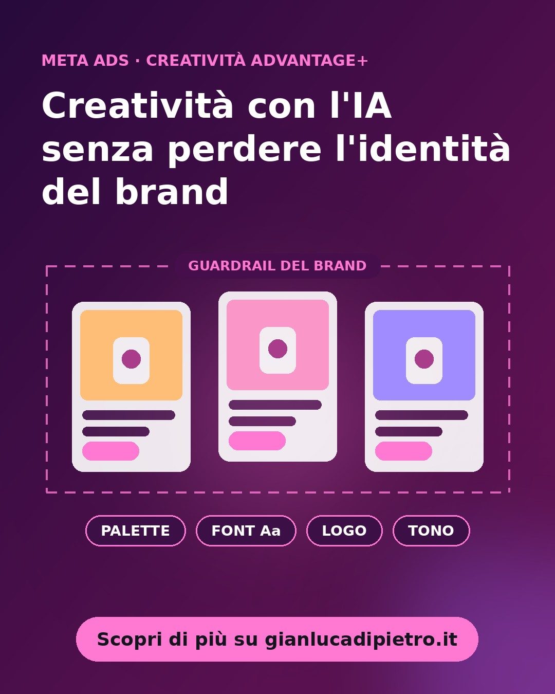 Creatività Advantage+ con l'IA: come usarle senza perdere l'identità del brand